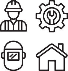 Labor icon house renovation welding goggle   