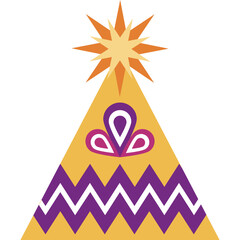 Diwali Triangle Decoration Vector flat illustration
