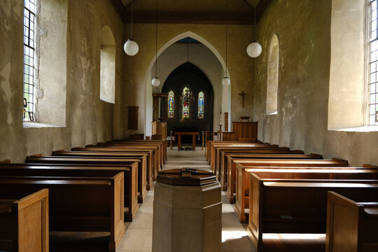 Interior of St. Andrews Church, West Dean.
