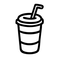 ドリンクカップ　線画