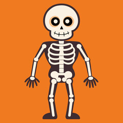 cartoon zombie with a skull