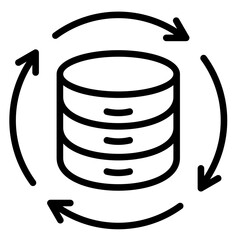 Data Sync  Icon Element For Design
