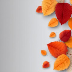 Fototapeta premium A Beautiful Autumn Scene with Vibrant Foliage, Colorful Leaves, and a Serene Natural Landscape