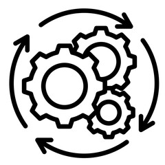 Business Process Engine  Icon Element For Design
