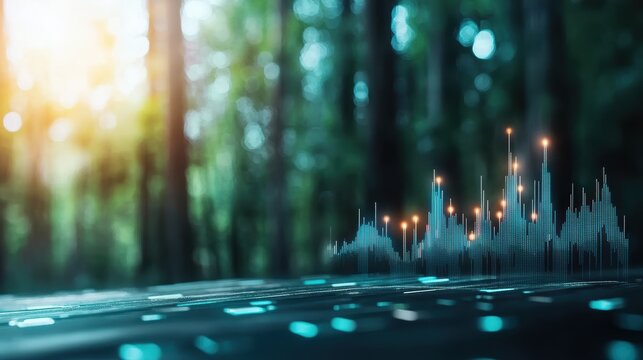 Black stock data visualizations on a futuristic digital interface, representing financial insights. - Powered by Adobe