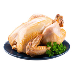 Steamed chicken. isolated object, transparent background