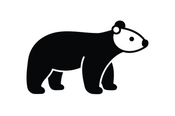 vector icon of a polar bear wearing a santa hat  m