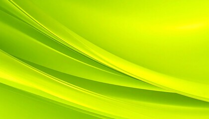 Abstract vibrant lime green flowing curves
