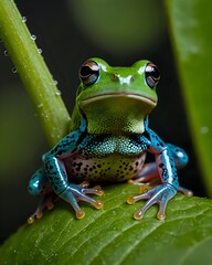 frog on a leaf
