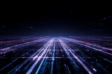 Fototapeta premium Experience the future with dynamic glowing data streams and futuristic technology for your digital projects