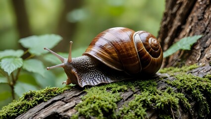 snail on a leaf