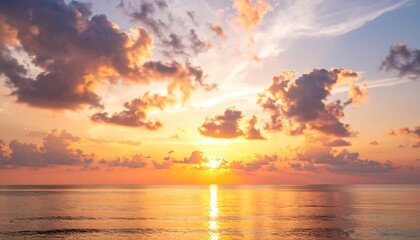 Obraz premium Sunrise over calm ocean