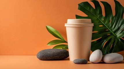 disposable coffee cup standing on a table