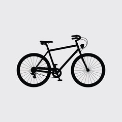 Fototapeta premium Vector illustration of Bicycle Silhouette: A Classic Cycling Icon