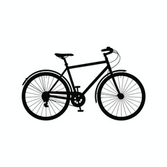 Fototapeta premium Vector illustration of Classic Bicycle Silhouette: Vector Art Graphic