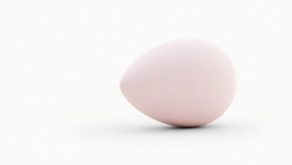 Light pink oval shape object on a white background.