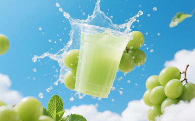 Green Glow: Grape Freshness in the Sky