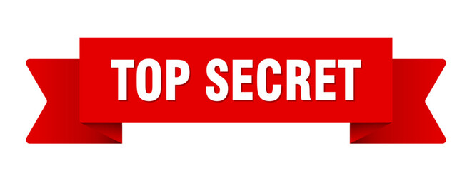 top secret ribbon isolated on transparent background. top secret ribbon