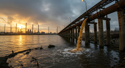 Obraz premium Silhouette of a person on a cliff overlooking a breathtaking coastal sunset and fog.