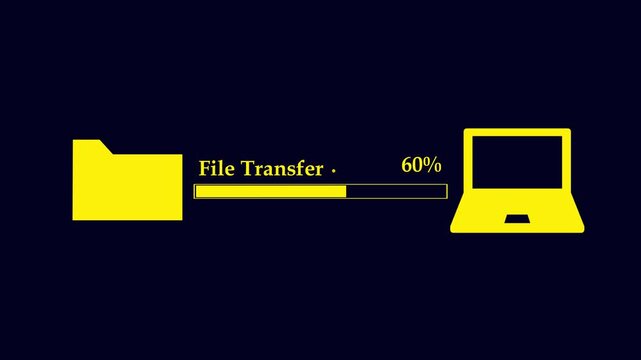 File Transformation Concept &ndash; Digital Format Conversion and Data Processing Animation