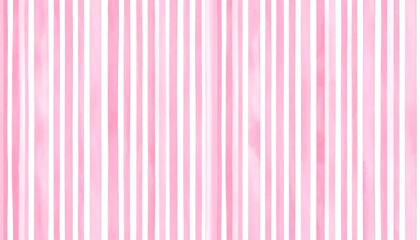 Pink and white vertical stripes. Watercolor effect