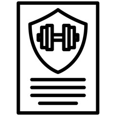 Safety Instructions icon, Black And White Outline Icon Vector.