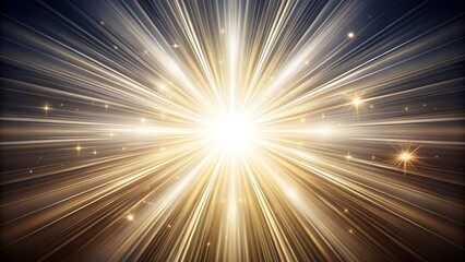 Obraz premium A brilliant explosion of golden light and energy radiates outwards, creating a dynamic and dazzling abstract background with sparkling effects
