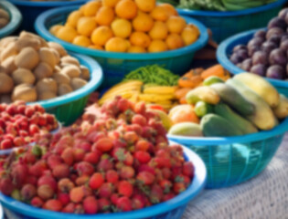 Blurry Image of Traditional Market