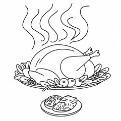 Charming thanksgiving coloring page for children featuring festive autumn elements and playful characters perfect for holiday activities