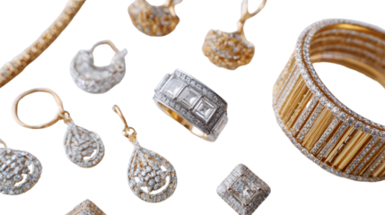 Designer Laptop and Wireless Mouse: A flat lay of a designer laptop and wireless mouse, isolated on a Transparent background, PNG file.