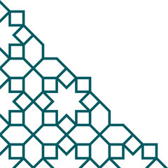 Geometric corner decoration in Islamic style