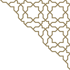 Geometric corner decoration in Islamic style