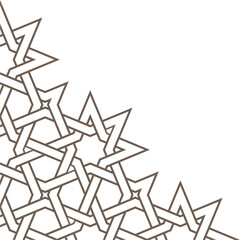Geometric corner decoration in Islamic style