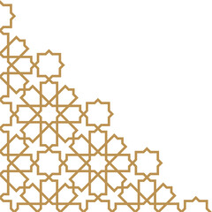 Geometric corner decoration in Islamic style
