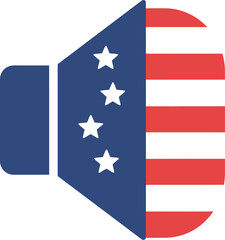Usa sound icon patriotic speaker symbol
