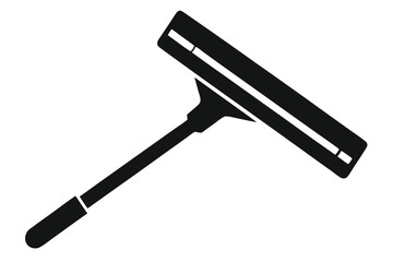 Vector Illustration of a Squeegee with Handle for Window Cleaning and Surface Drying