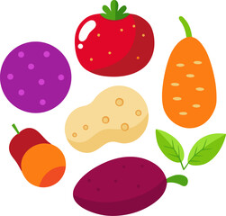 Infographic of different types of potatoes (russet, red, sweet, purple, etc.)