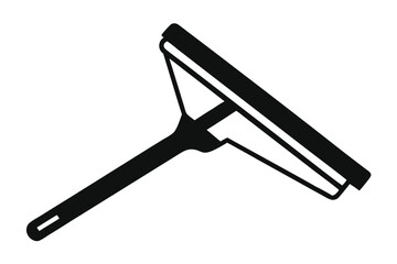 Black and White Image of a Squeegee Used for Cleaning Windows or Glass Surfaces