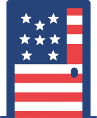 American flag doorway entrance