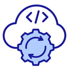 Cloud Automation  Icon Element For Design
