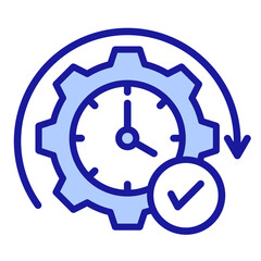 Real-Time Process  Icon Element For Design
