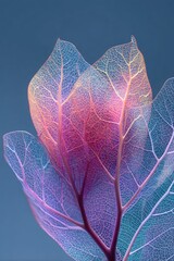 Translucent leaves, vibrant hues, detailed veins