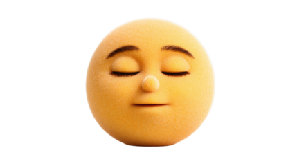 Yellow egg with a cute face displaying a cheerful expression perfect for easter themes and creative illustrations for children.