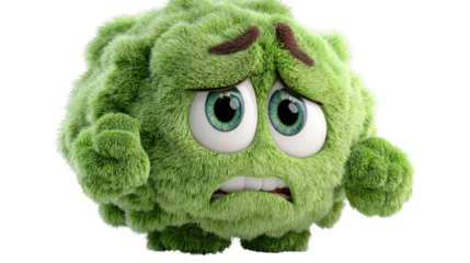 Adorable green monster character with big eyes and a playful expression sparking joy and imagination in children through creative playtime fun.