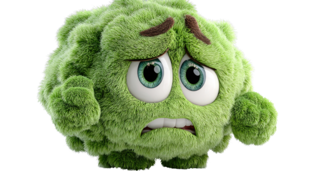 Adorable green monster character with big eyes and a playful expression sparking joy and imagination in children through creative playtime fun.