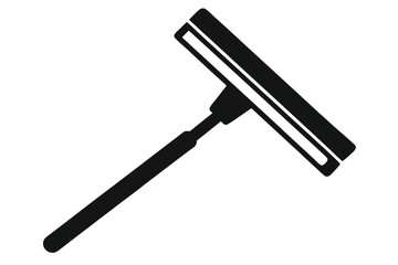 Simple Silhouette of a Window Squeegee with Handle for Cleaning Surfaces