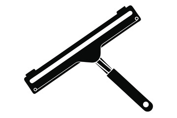Black and White Illustration of a Simple Squeegee Tool for Cleaning Windows and Surfaces