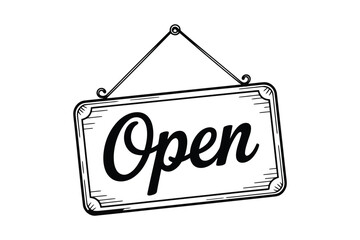 Open for Business: An inviting, vintage-style open sign hangs prominently, signaling opportunity, ready to draw customers.