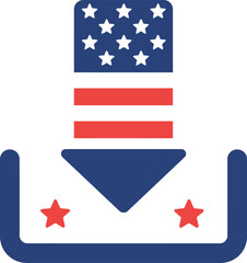 Usa election ballot box icon