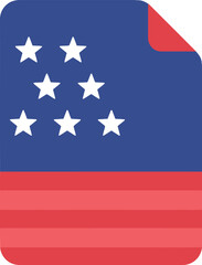 American flag document icon
